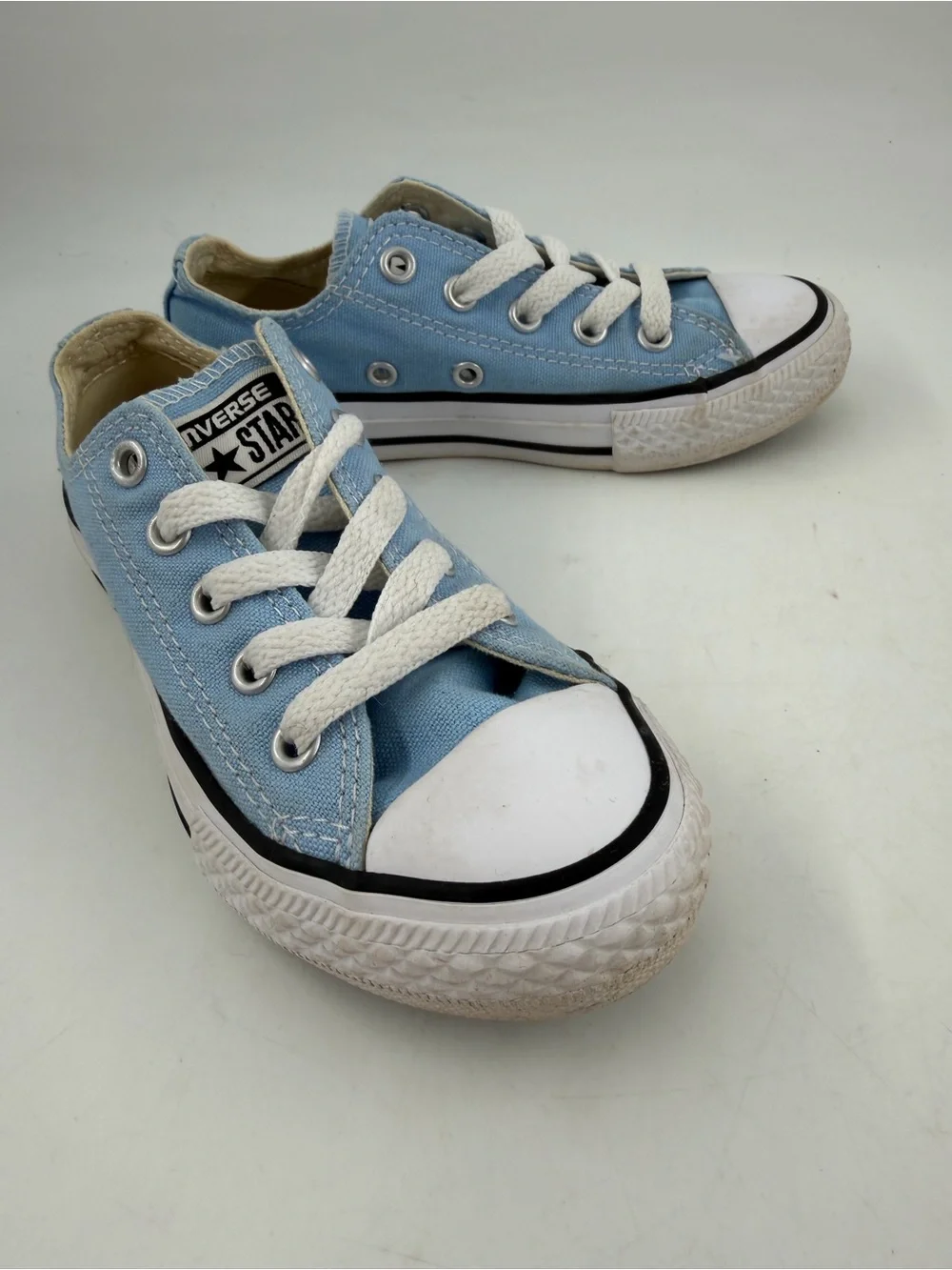 Converse Kid’s Chuck Taylor AS - SZ 11C- Lite Blue Canvas Low Top Sneakers Shoes